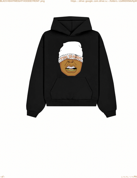 PHLAUCN BLACK TIME IS MONEY embroidered HOODIE