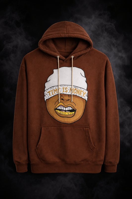 PHLAUCN APPAREL Rhinstone Brown hoodie