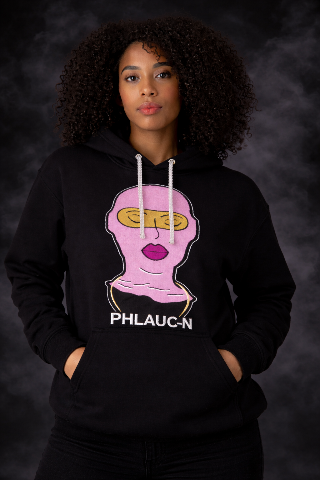PHLAUCN Apparel Black Crewneck  — TIME IS MONEY