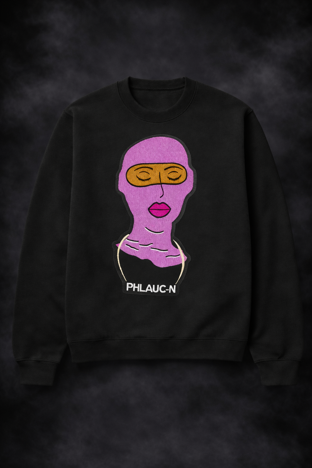 PHLAUCN Apparel Black Crewneck  — TIME IS MONEY