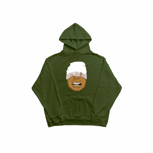 PHLAUCN APPAREL TIME IS MONEY EMBROIDERED OLIVE GRembroideredEEN HOODIE